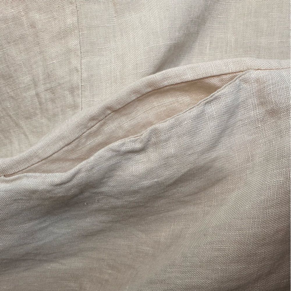 Bella Ambra Elegant Cream Linen Shift Dress - Picture 7 of 7